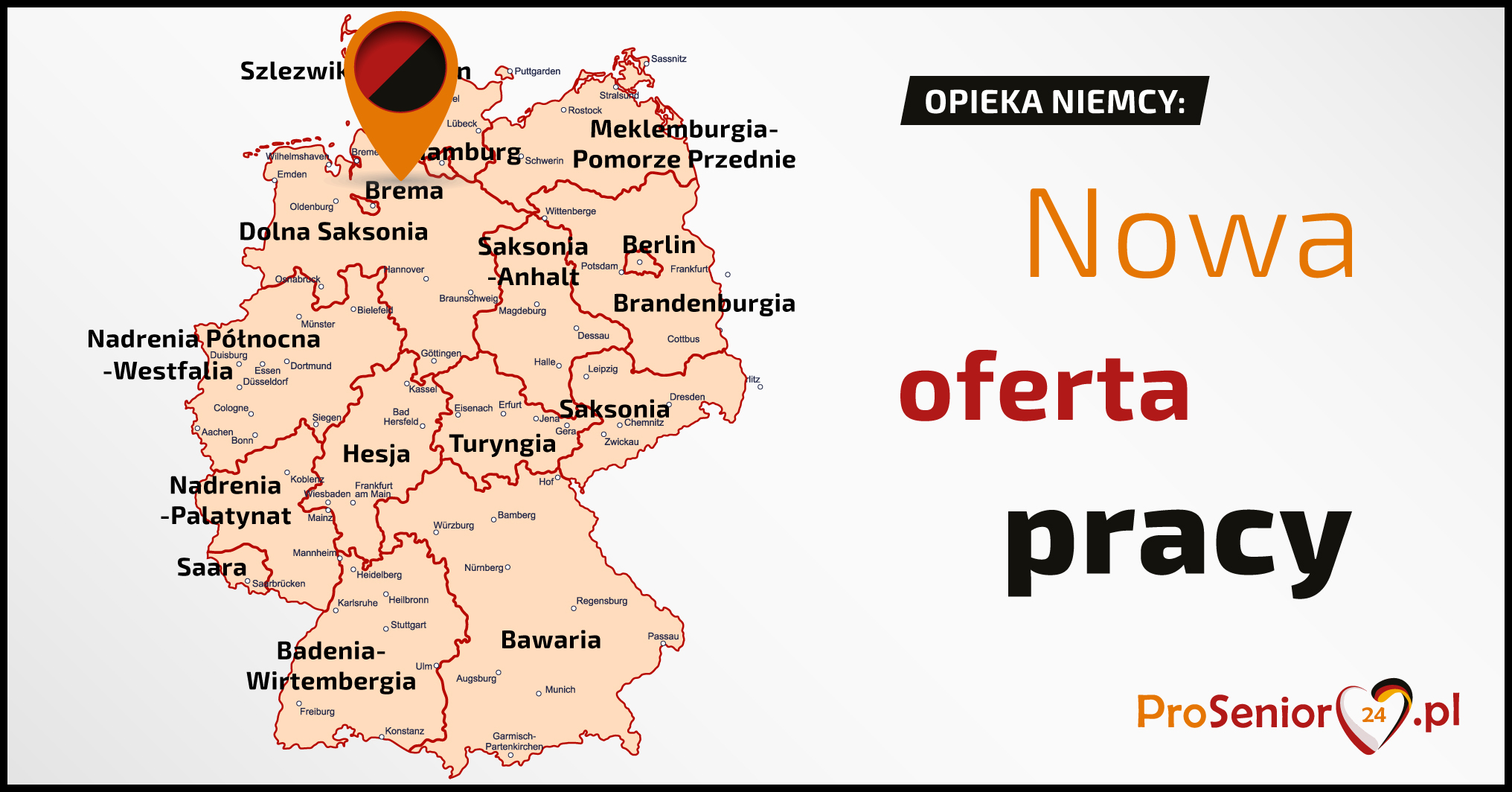 Oferta Opiekunka do starszej pani w Bremen + KRÓTKI WYJAZD W CZERWCU!